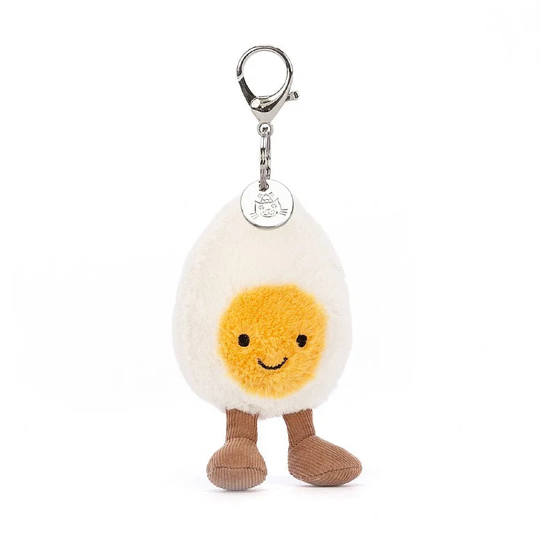 Huggable and charming Jellycat beloved by all ages.Amuseable Happy Boiled Egg Bag Charm