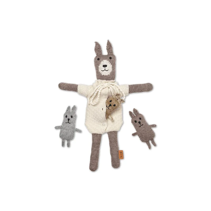 Endearing and lovable stuffed toysferm LIVING Lee Merino Rabbit Family
