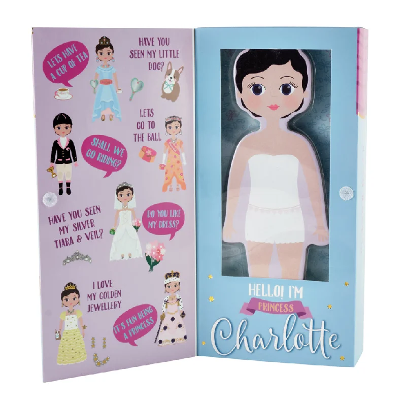 Friendly and approachable plush friendsFloss & Rock Wooden Magnetic Dress Up Doll - Charlotte Friendly and approachable plush friendsFloss & Rock Wooden Magnetic Dress Up Doll - Charlotte