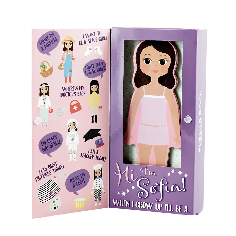 Huggable and cozy plush toysFloss & Rock Wooden Magnetic Dress Up Doll - Sofia