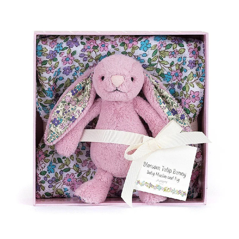 Endearing and lovable stuffed toysJellycat Blossom Tulip Bunny Gift Set