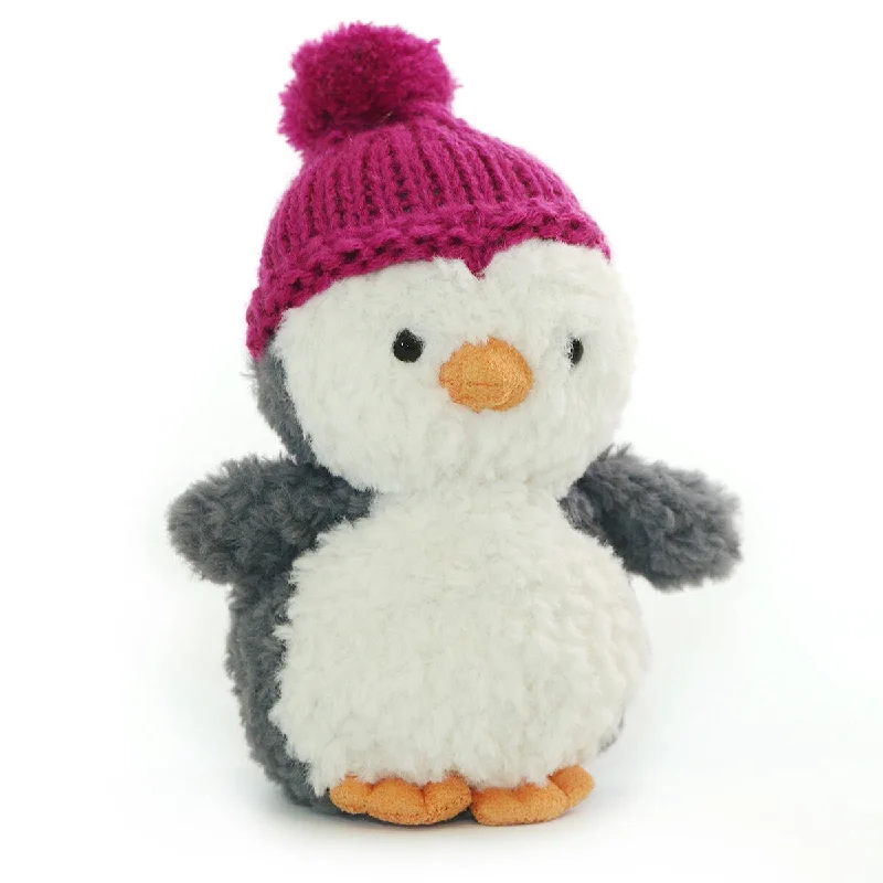 Huggable and cozy plush toysJellycat I Am Wee Winter Fuchsia Penguin