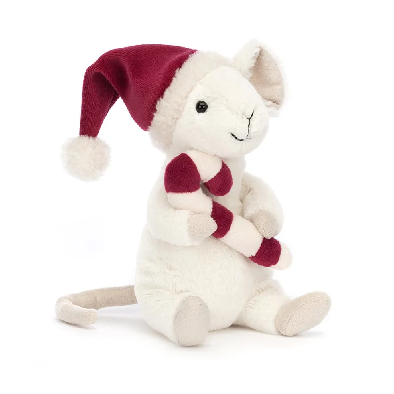 Cuddly and comforting plush charactersJellycat Merry Mouse Candy Cane