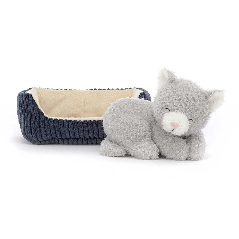 Cuddly and comforting plush charactersJellycat Napping Nipper Cat