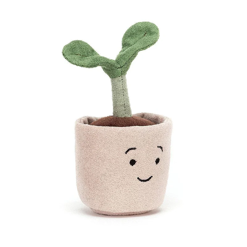Playful and cheerful stuffed creaturesJellycat Silly Seedling Happy