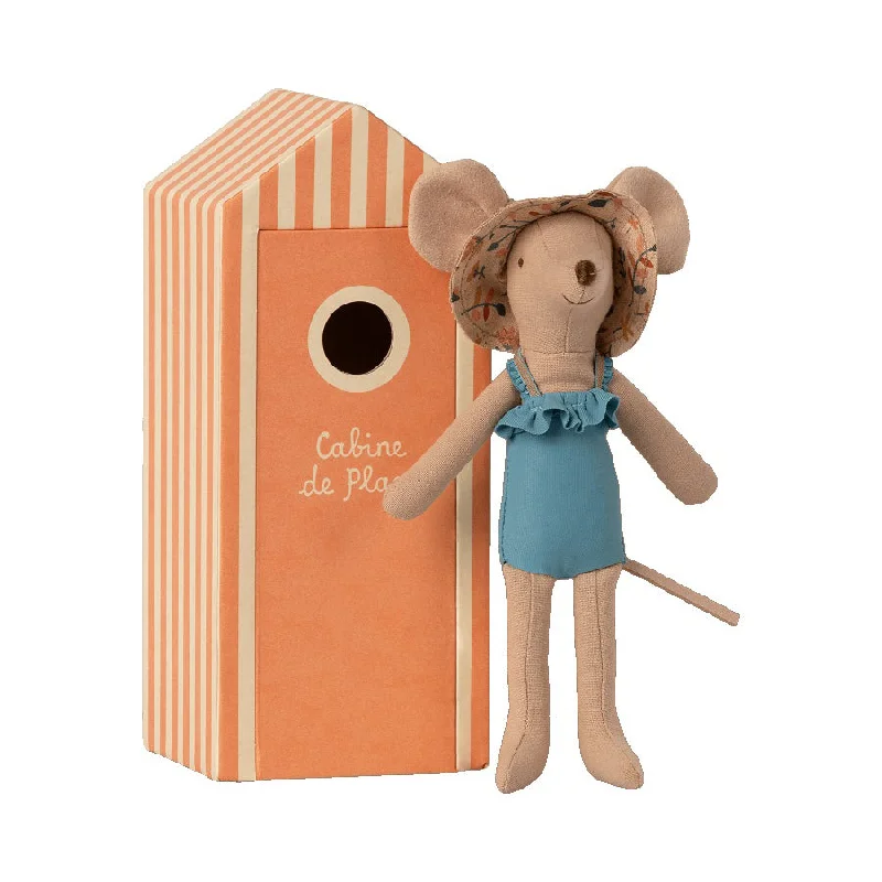 Enchanting and magical plush dollsMaileg Beach Mice, Mum in Cabin De Plage