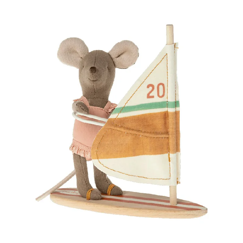 Adorable and tiny stuffed crittersMaileg Beach Mice, Surfer Little Sister