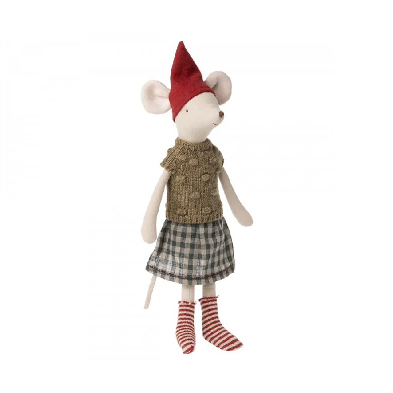 Playful and cheerful stuffed creaturesMaileg Christmas Mouse, Medium - Girl