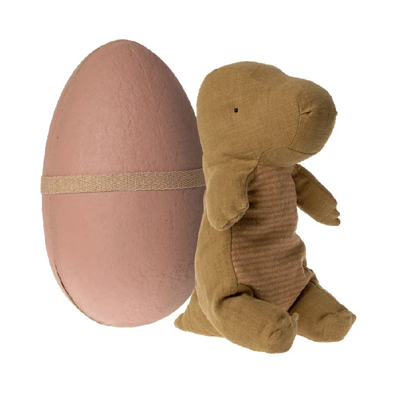 Friendly and approachable plush friendsMaileg Gantosaurus in Egg, Medium - Dark Ocher