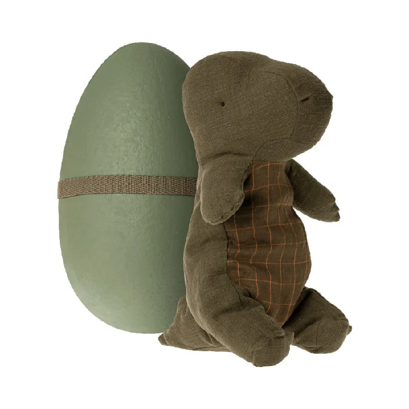 Cheerful and happy stuffed figuresMaileg Gantosaurus in Egg, Medium-Forrest Green