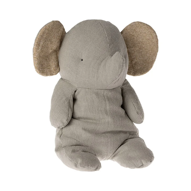 Fluffy and warm toy companionsMaileg Safari Friends, Big Elephant - Grey