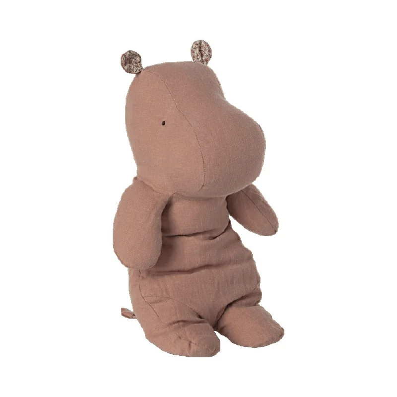 Whimsical and imaginative stuffed toysMaileg Safari Friends, Medium Hippo - Old Rose