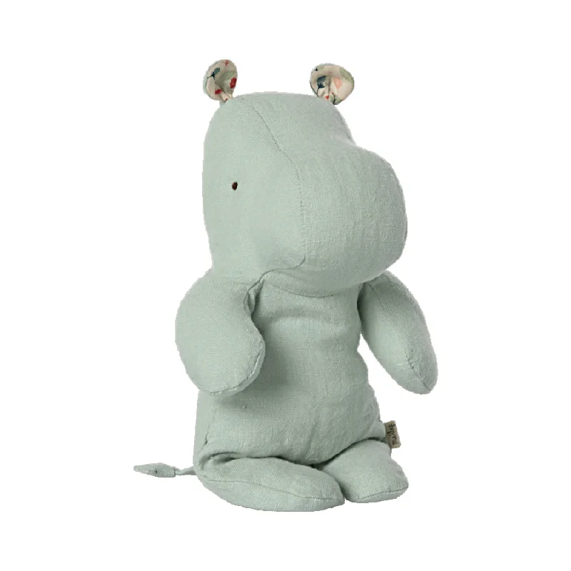 Sweet and innocent stuffed animalsMaileg Safari Friends, Small Hippo - Light Mint