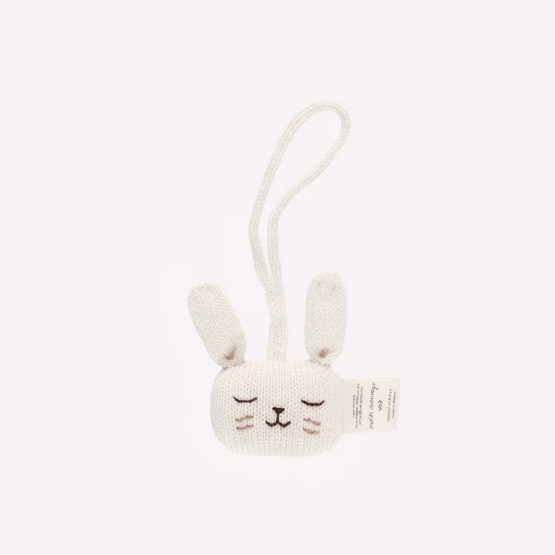 Endearing and lovable stuffed toysMain Sauvage Baby Gym Toy - Hanging Rattle - Bunny - Ecru Endearing and lovable stuffed toysMain Sauvage Baby Gym Toy - Hanging Rattle - Bunny - Ecru