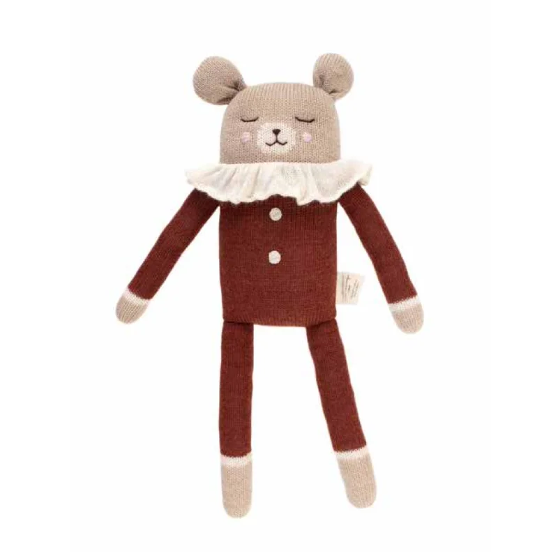 Playful and cheerful stuffed creaturesMain Sauvage Knit Toy - Big Teddy - Sienna Pyjamas Playful and cheerful stuffed creaturesMain Sauvage Knit Toy - Big Teddy - Sienna Pyjamas