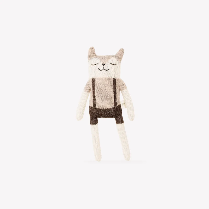 Whimsical and imaginative stuffed toysMain Sauvage Knit Toy - Fawn - Overalls