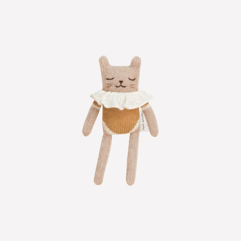 Enchanting and magical plush dollsMain Sauvage Knit Toy - Kitten - Ochre Bodysuit