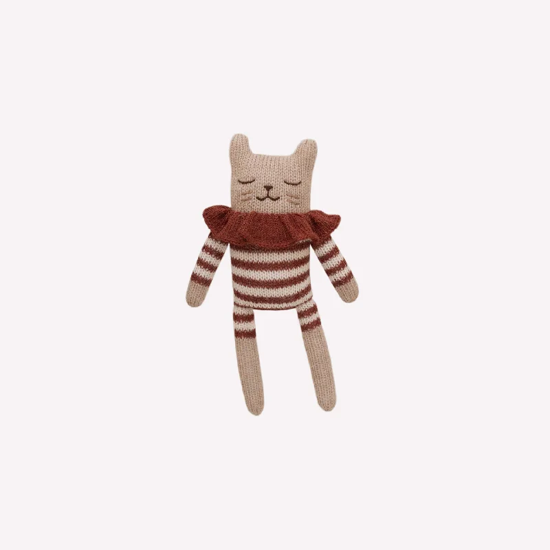 Adorable and tiny stuffed crittersMain Sauvage Knit Toy - Kitten - Sienna Striped Romper Adorable and tiny stuffed crittersMain Sauvage Knit Toy - Kitten - Sienna Striped Romper