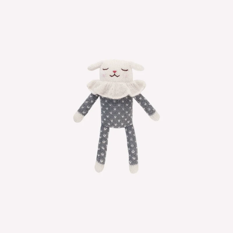 Friendly and approachable plush friendsMain Sauvage Knit Toy - Lamb - Slate Dots Pyjamas Friendly and approachable plush friendsMain Sauvage Knit Toy - Lamb - Slate Dots Pyjamas