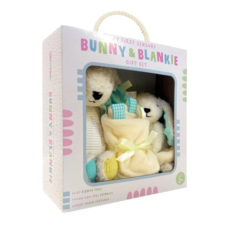 Cheerful and happy stuffed figuresMy First Sensory Bunny & Blankie Gift Set