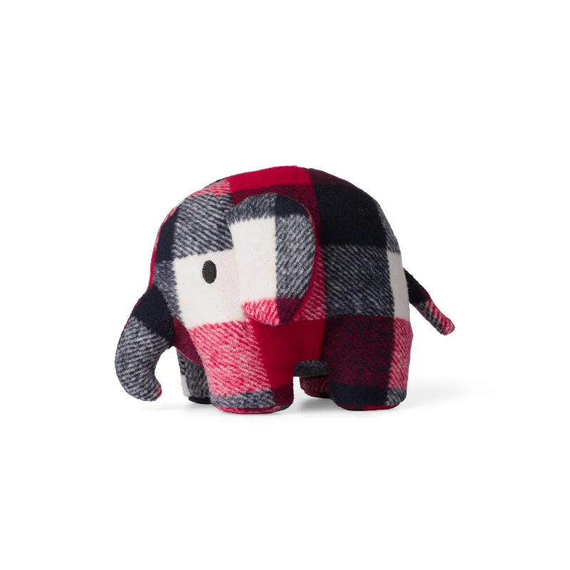 Cuddly and comforting plush charactersMiffy Elephant Check Red / Blue - 23cm