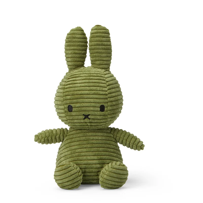 Delightful and enchanting plush friendsMiffy Sitting Corduroy Olive Green 23cm