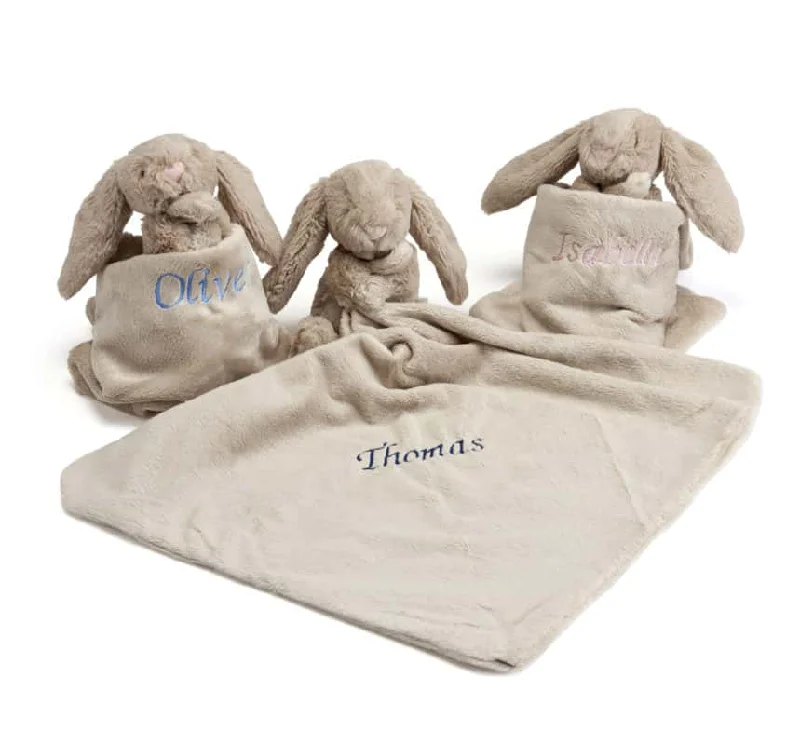 Plush and comforting Jellycat figuresPersonalised Jellycat Bashful Beige Bunny Soother