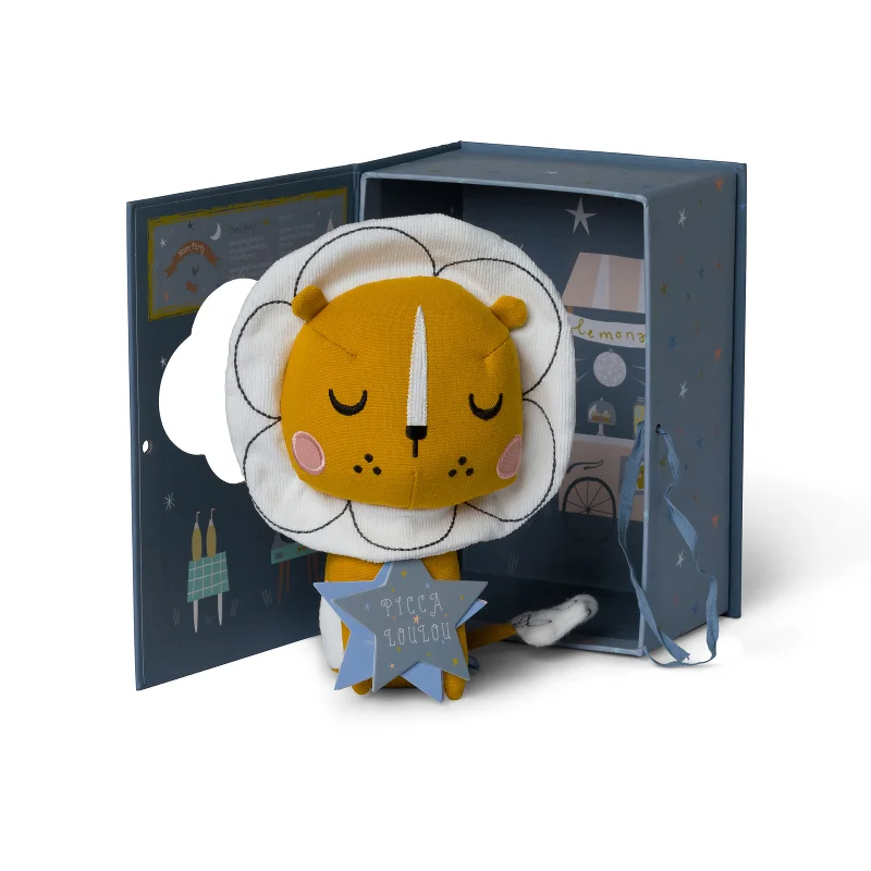 Adorable and tiny stuffed crittersPicca Loulou Lion in Gift Box - 18cm