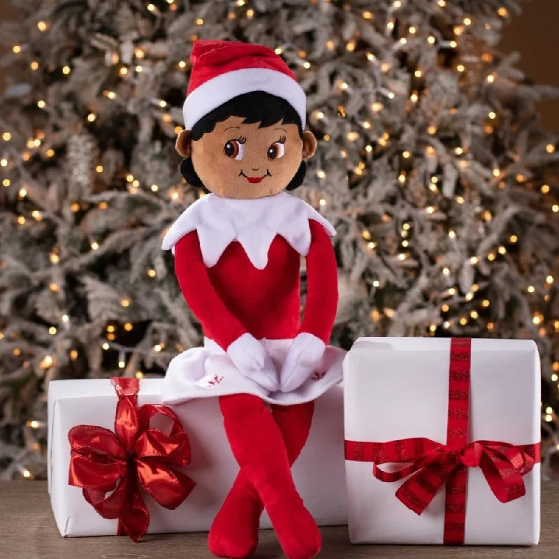 Sweet and innocent stuffed animalsThe Elf on the Shelf Plushee Pals Huggable - Girl - Dark Tone 27" Sweet and innocent stuffed animalsThe Elf on the Shelf Plushee Pals Huggable - Girl - Dark Tone 27"
