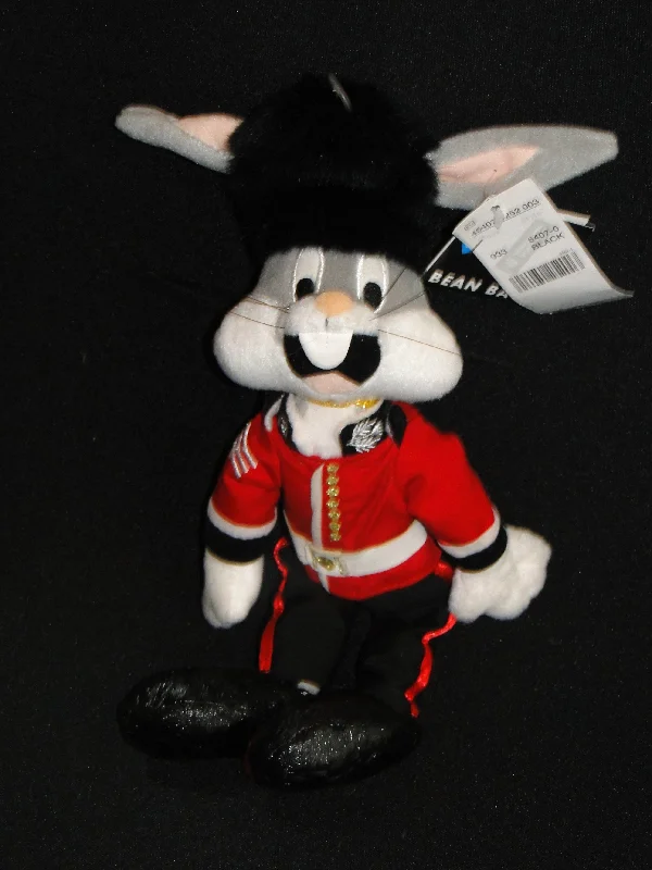 Soft and squishy plush crittersBNWT Warner Bros BUGS BUNNY GUARDSMAN bean bag plush
