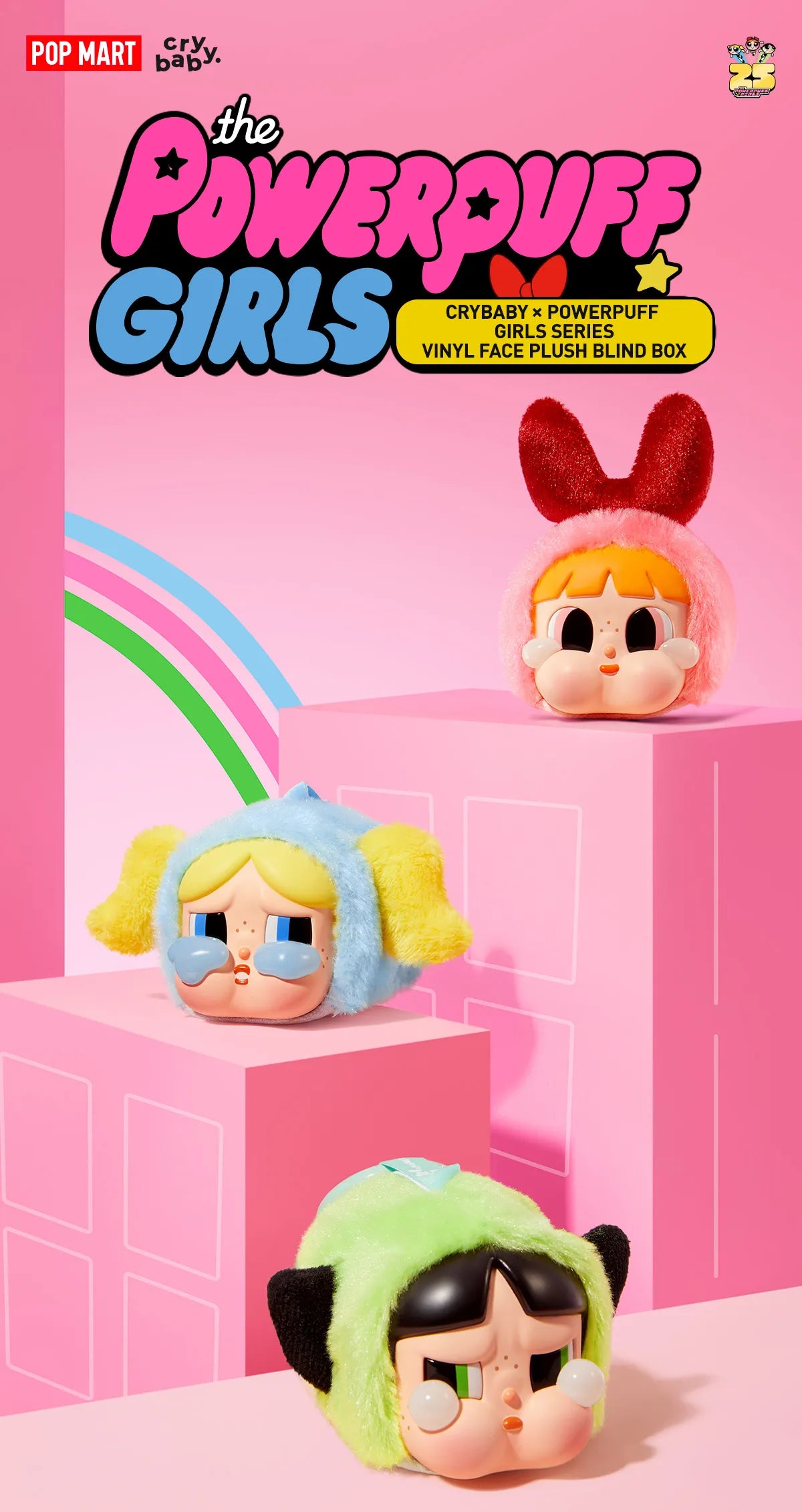 Enchanting and magical plush dollsCRYBABY × Powerpuff Girls Series-Vinyl Face Plush Blind Box Enchanting and magical plush dollsCRYBABY × Powerpuff Girls Series-Vinyl Face Plush Blind Box