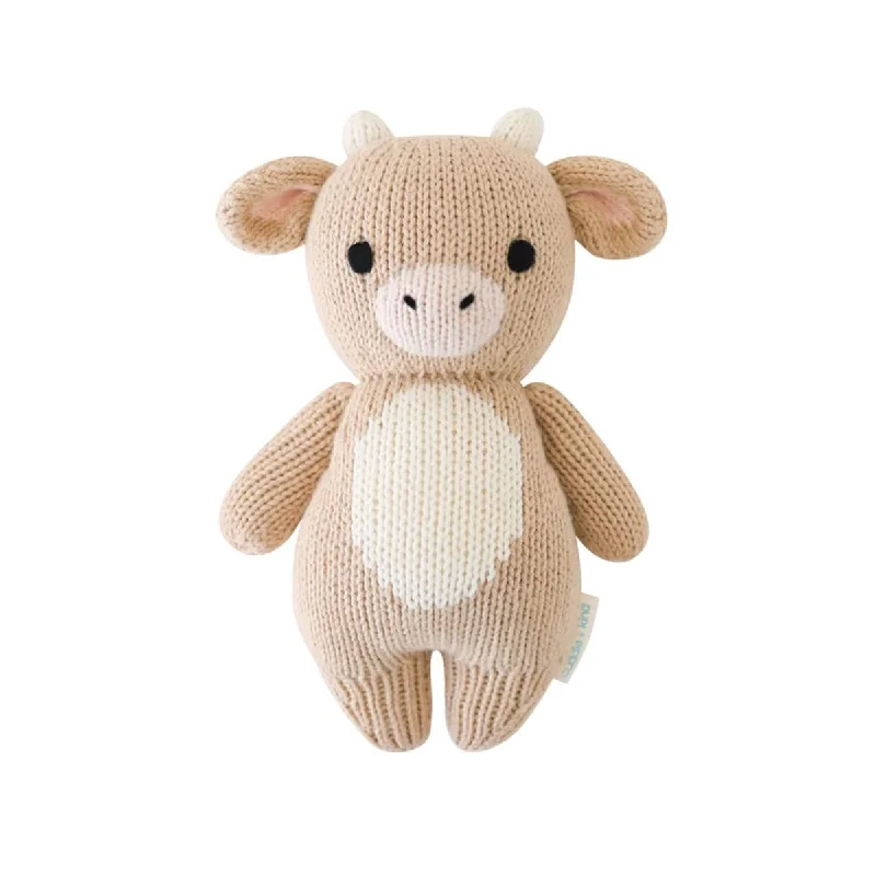 Enchanting and magical plush dollsCuddle + Kind Hand-Knit Doll - Baby Cow (jersey)