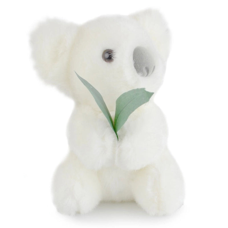 Soft and cuddly stuffed animalsKORIMCO KOALA W LEAF WHITE AB2G (AUS MADE)