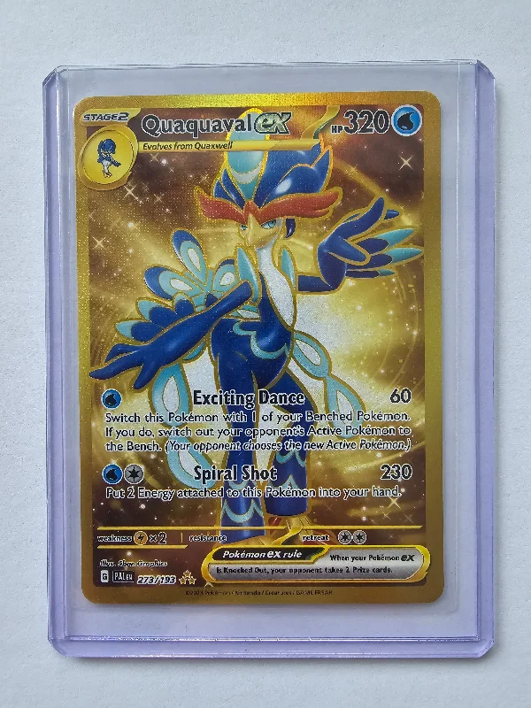 Huggable and cozy plush toysQuaquaval ex 273/193 Paldea Evolved Hyper Rare Gold Pokemon Card TCG Huggable and cozy plush toysQuaquaval ex 273/193 Paldea Evolved Hyper Rare Gold Pokemon Card TCG