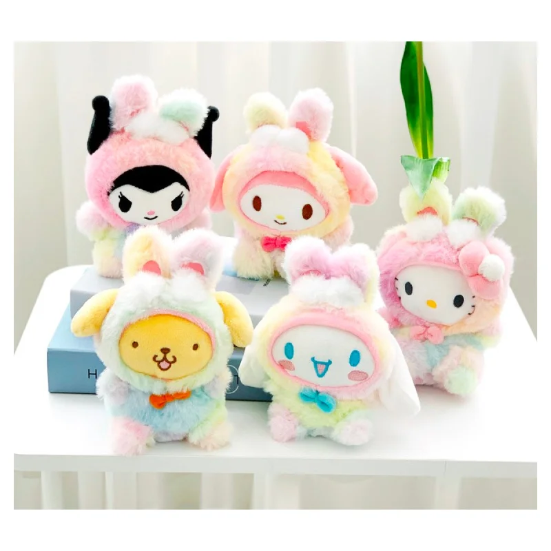 Adorable and charming plush figuresSanrio Rainbow Fluffy Costume Theme Limited Edition Plush - Kuromi Adorable and charming plush figuresSanrio Rainbow Fluffy Costume Theme Limited Edition Plush - Kuromi