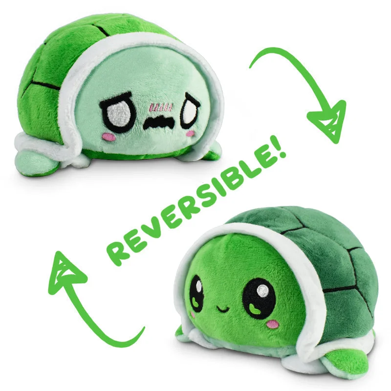 Soft and squishy plush crittersTeeTurtle Reversible Turtle Plushie (Green Worried)