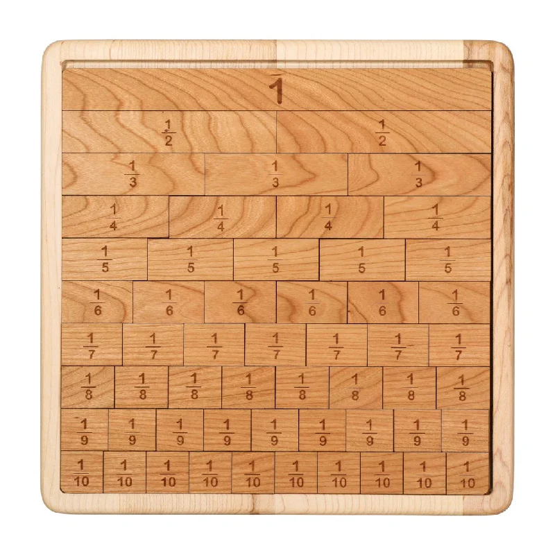 Enchanting bedtime stories Enchanting bedtime stories Mirus Toys Fraction strips - fraction bars - Wooden fraction tiles double sided