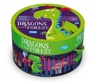 Instructive children's talesInstructive children's talesSassi Book and Giant Puzzle - DRAGON IN THE FOREST