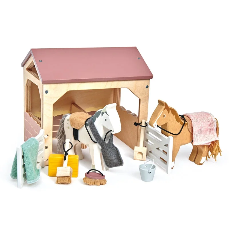 robust and child-safe wooden toys for all ages                   The Stables
