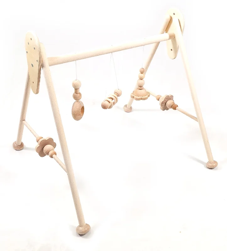 naturally finished and non-toxic wooden toys                   Baby Play Gym | Natural