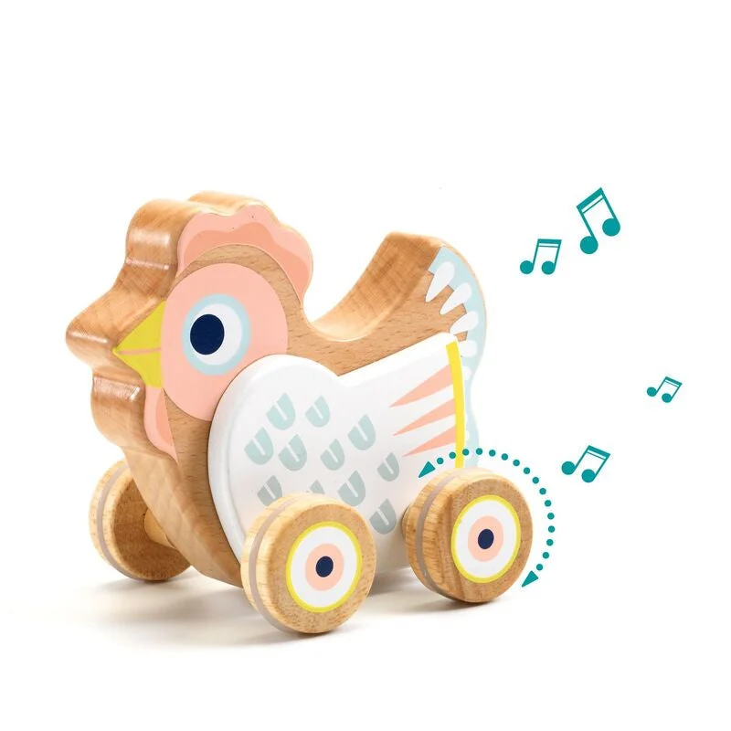 safe and child-appropriate wooden toys for different stages of development BabySing Hen on Wheels safe and child-appropriate wooden toys for different stages of development BabySing Hen on Wheels