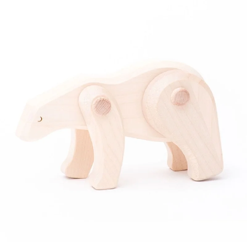 safe and non-toxic wooden toys that parents can trust                   Wooden Polar Bear
