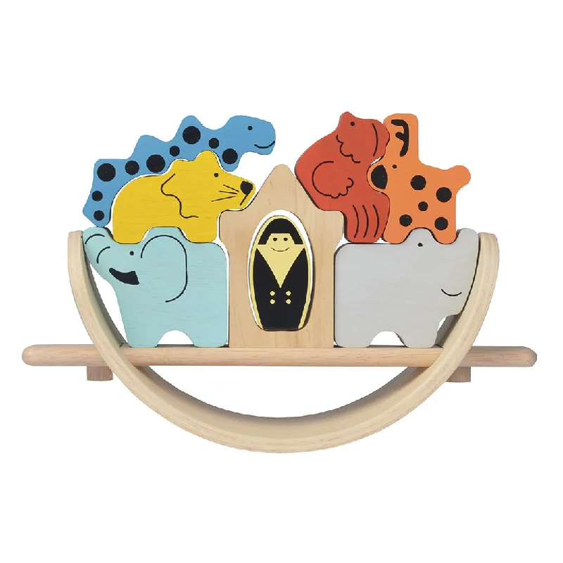 skillfully made wooden toys               Bass & Bass Stack & Build 3D Wooden Puzzle Noah Arch Balance Toy
