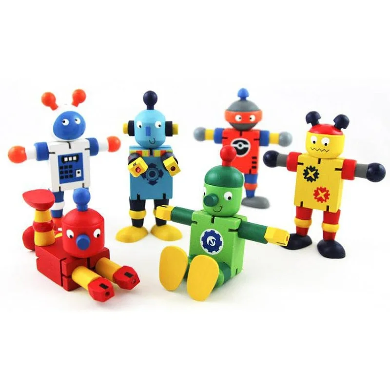 enchanting wooden toys for toddlers                   bendy wooden robot