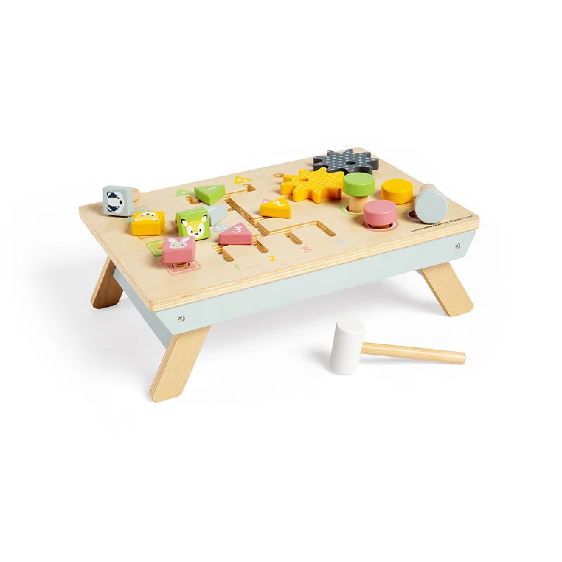 vibrant and colorful wooden toys for toddlers                   Bigjigs Toys Tabletop Wooden Activity Bench