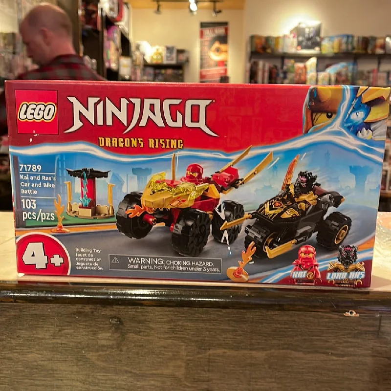 Encouraging hand-eye coordination LEGOBrickhouse 71789 Lego Kai and Ras Car and Bike Battle