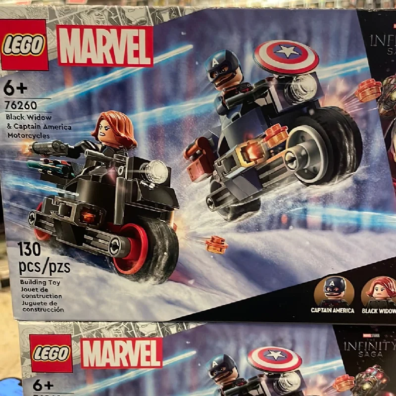 Offering hours of entertainment LEGOBrickhouse 76260 Marvel lego Black Widow and Captain America motorcycles