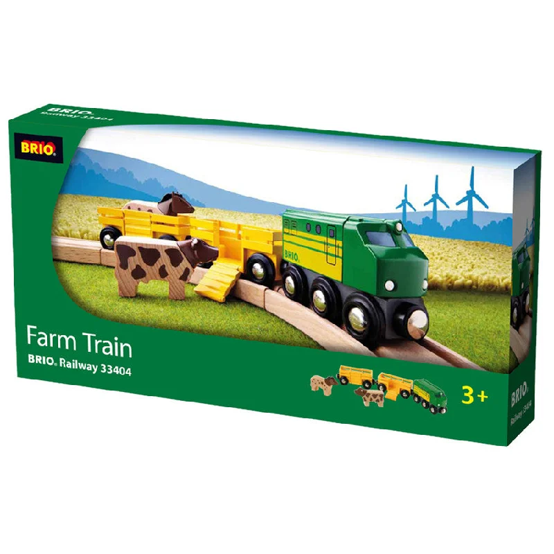 traditional wooden toys                   BRIO Farm Train Wooden