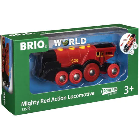 age-appropriate wooden toys                   BRIO Train Mighty Red Action Locomotive Battery Powered 33592