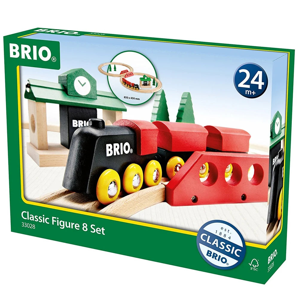 eco-conscious wooden toys                 BRIO Train Classic Figure 8 Set 33028